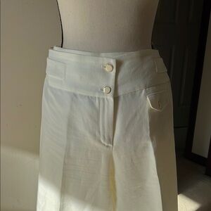 Elegant White High-Waisted pants